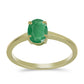 Pozlacený Stříbrný Prsten s Brazilským Smaragdem