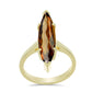 Pozlacený Stříbrný Prsten s Koňakovým Křemenem