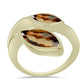 Pozlacené Stříbro 925/1000 - Prsten s Koňakovým Křemenem - Karátové číslo: 3.72. přibližná hmotnost: 6.2 gramů