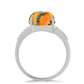 Stříbrný Prsten s Bumble Bee Jaspisem a Bílým Topazem