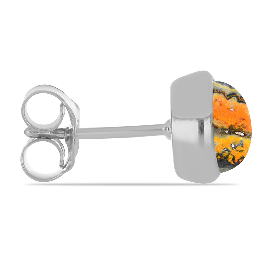 Stříbrné Náušnice s Bumble Bee Jaspisem 2 