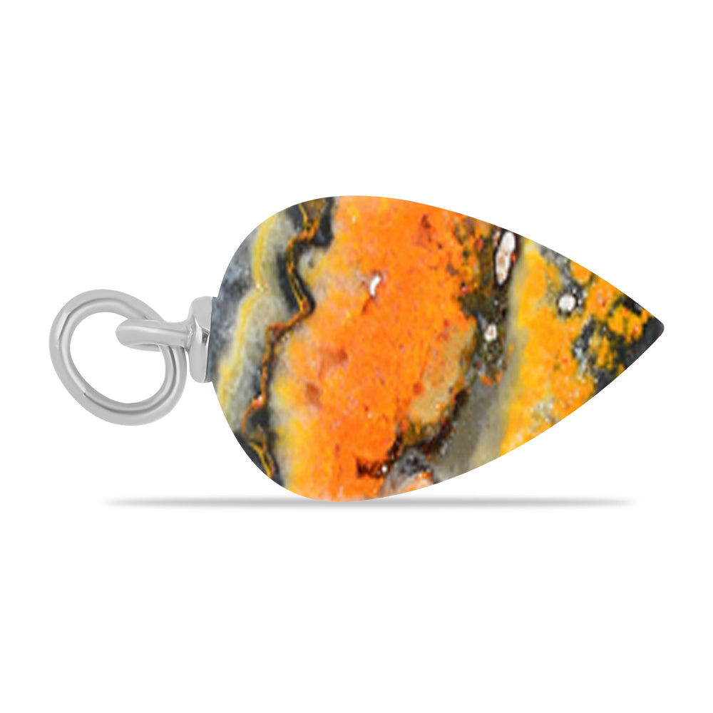 Stříbro 925/1000 - Přívěsek s Bumble Bee Jaspisem - Karátové číslo: 9.23. přibližná hmotnost: 1.99 gramů 2 