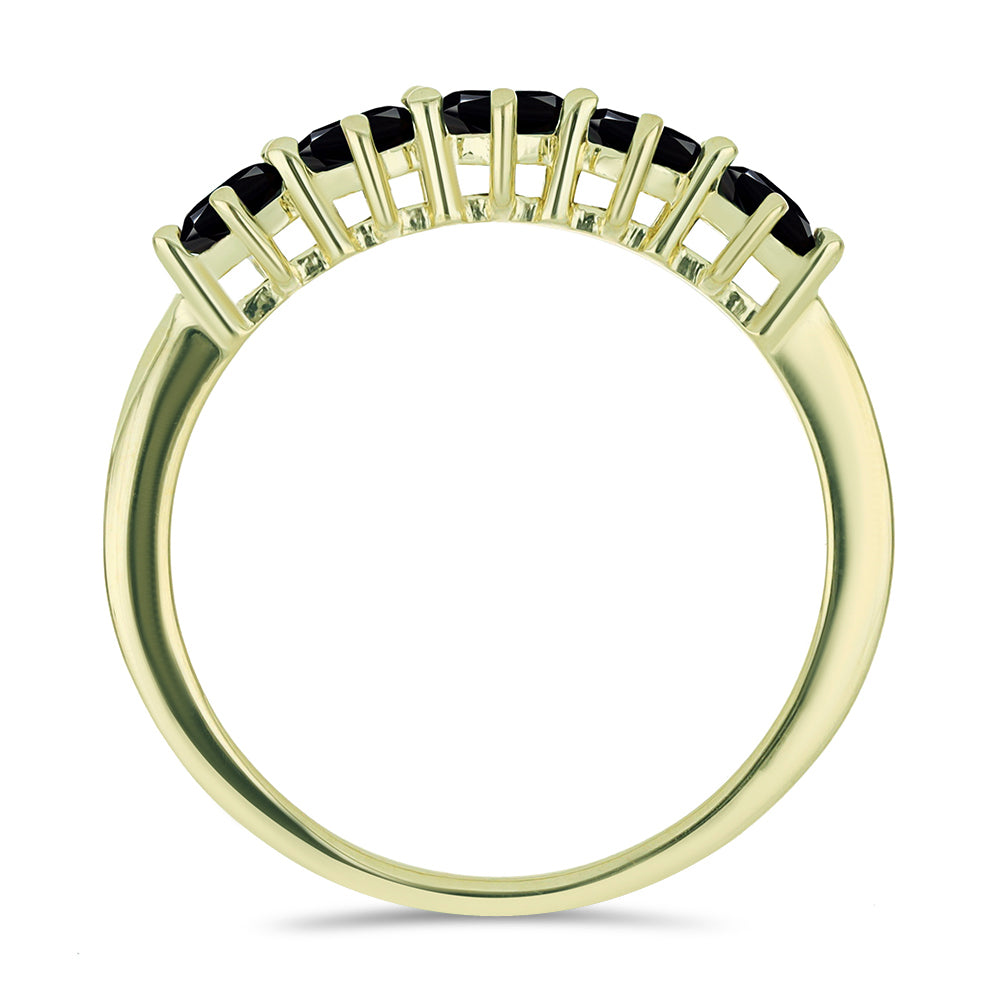 Pozlacené Stříbro 925/1000 - Prsten s Černým spinelem - Karátové číslo: 1.75. přibližná hmotnost: 2.52 gramů 2 