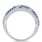 Stříbrný Prsten s Australským Modrým Safírem a Bílým Topazem
