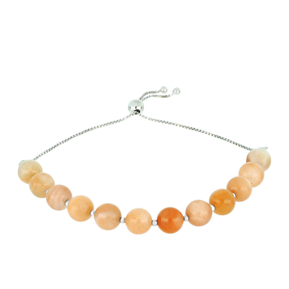 Stříbro 925/1000 - Náramek s Oregonským Slunečním Kamenem - Karátové číslo: 46. přibližná hmotnost: 11.28 gramů 1 