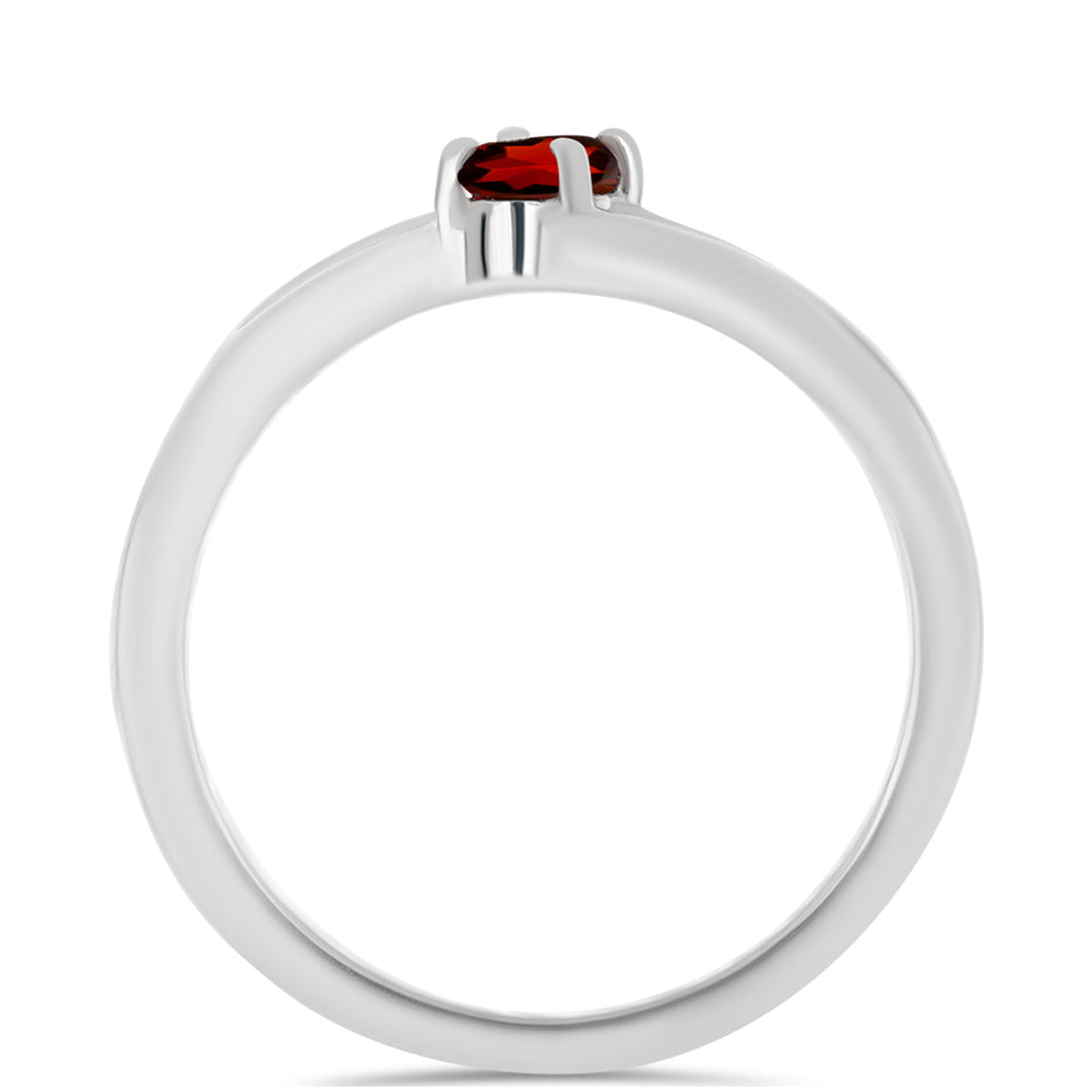 Stříbro 925/1000 - Prsten s Bartonským Granátem - Karátové číslo: 0.3. přibližná hmotnost: 2.21 gramů 2 