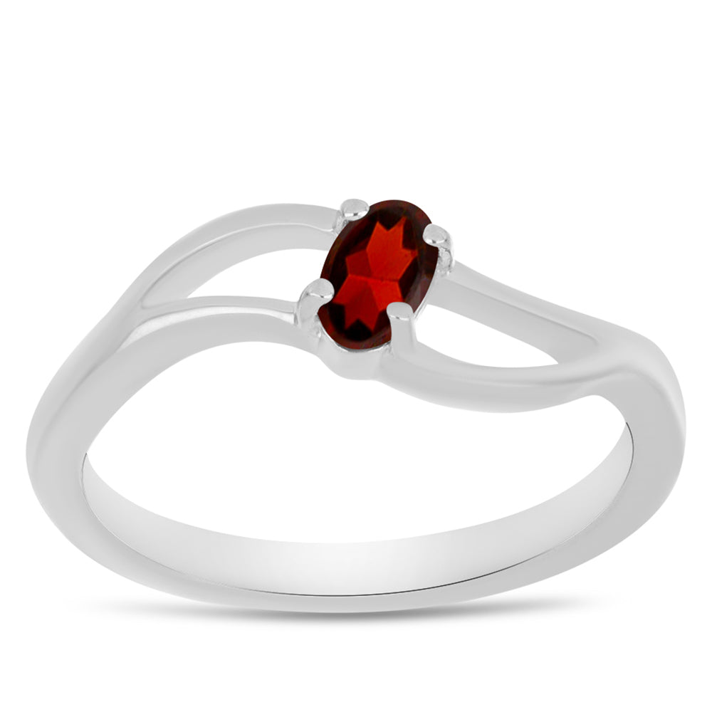Stříbro 925/1000 - Prsten s Bartonským Granátem - Karátové číslo: 0.3. přibližná hmotnost: 2.21 gramů 3 