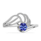 Stříbro 925/1000 - Prsten s Tanzanitem - Karátové číslo: 0.56. přibližná hmotnost: 3.36 gramů