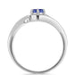 Stříbro 925/1000 - Prsten s Tanzanitem - Karátové číslo: 0.56. přibližná hmotnost: 3.36 gramů