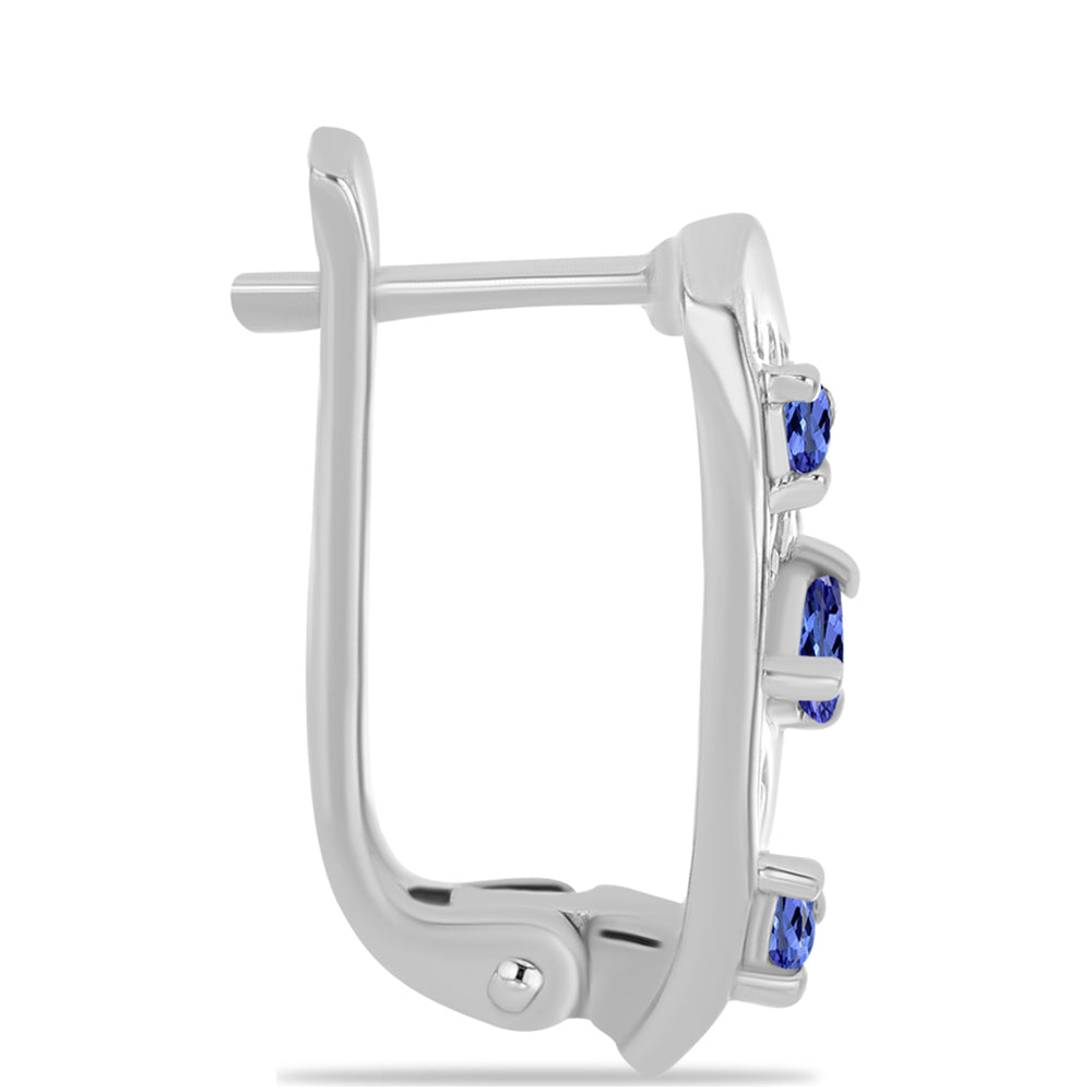Stříbrné Náušnice s Tanzanitem 2 