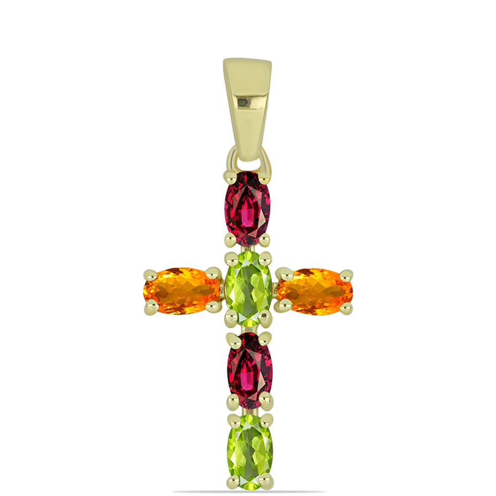 Pozlacené Stříbro 925/1000 - Přívěsek s Chakra Turmalínem - Karátové číslo: 1.32. přibližná hmotnost: 1.62 gramů 1 