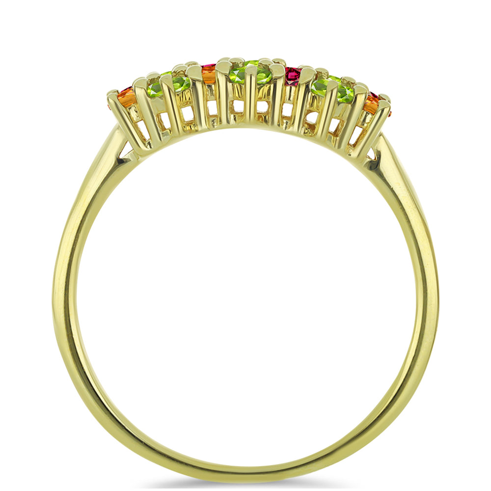 Pozlacený Stříbrný Prsten s Chakra Turmalínem