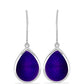 Stříbro 925/1000 - Náušnice s Purpurovým Jadeitem - Karátové číslo: 10.93. přibližná hmotnost: 5.41 gramů