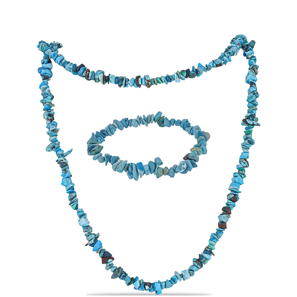 Nugetová Sada s Ústřicovým Tyrkysem - Karátové číslo: 177.36. přibližná hmotnost: 35.47 gramů ( Náhrdelník+Náramek ) 1 