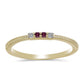 Pozlacené Stříbro 925/1000 - Prsten s Purpurovým Diamantem a Bílým Diamantem - Karátové číslo: 0.06. přibližná hmotnost: 1.47 gramů