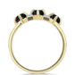 Pozlacený Stříbrný Prsten s Půlnočně Černým Etiopským Opálem z Lega Dembi a Bílým Topazem