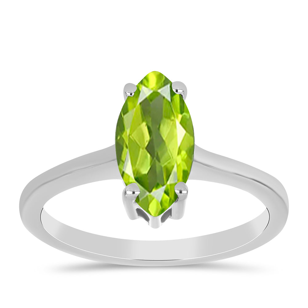 Stříbrný Prsten s Čchang-pajským Peridotem 3 