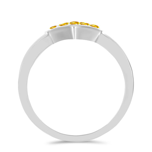 Stříbrný Prsten s Uralským Citrínem