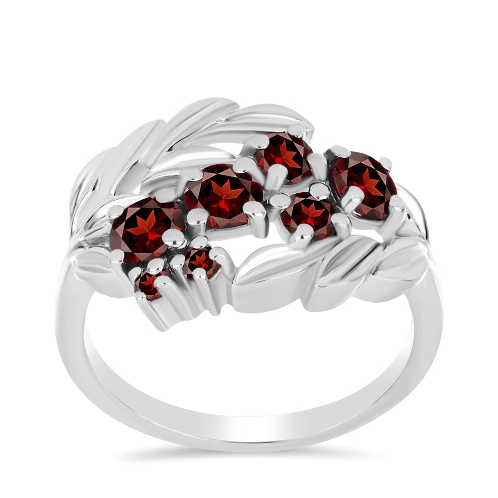Stříbrný Prsten s Bartonským Granátem 3 