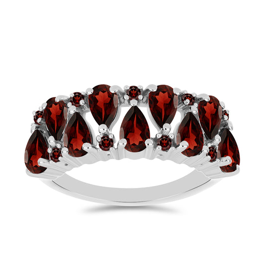 Stříbrný Prsten s Bartonským Granátem