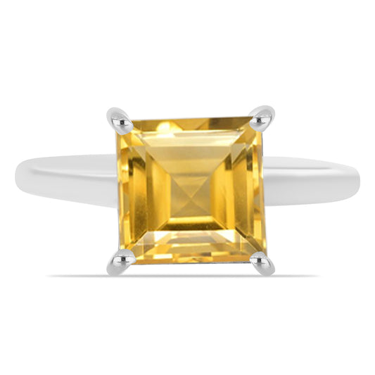 Stříbrný Prsten s Uralským Citrínem