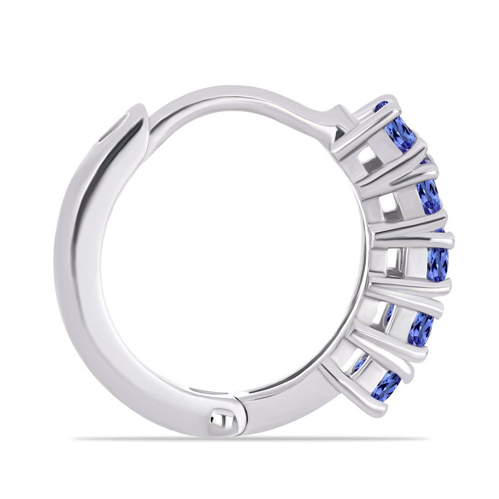 Stříbrné Náušnice s Tanzanitem 2 