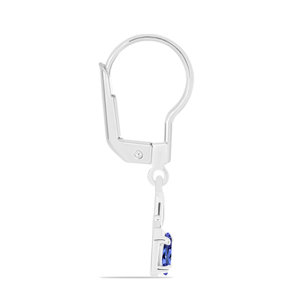 Stříbro 925/1000 - Náušnice s Tanzanitem - Karátové číslo: 0.45. přibližná hmotnost: 1.46 gramů 2 