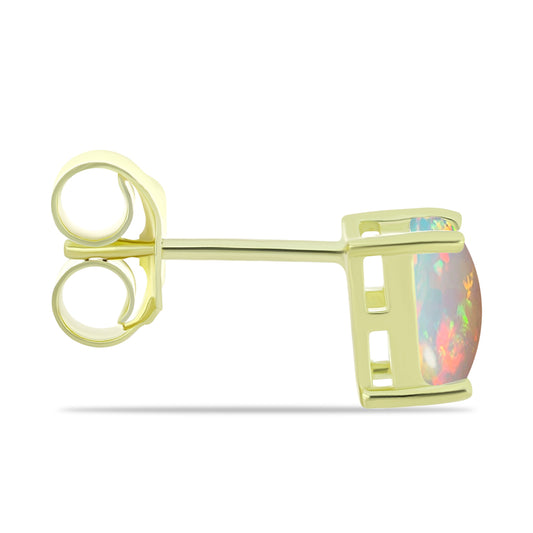 Pozlacené Stříbrné Náušnice s Etiopským Opálem z Lega Dembi