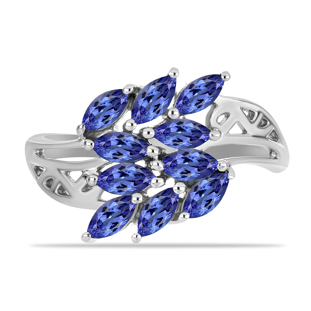 Stříbro 925/1000 Prsten s Tanzanitem - Karátové číslo: 1.47. přibližná hmotnost: 3.25 gramů 1 