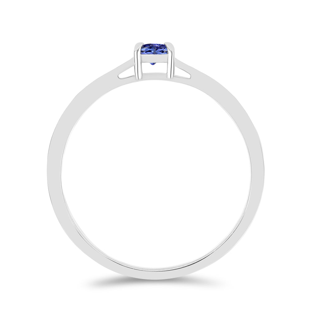 Stříbro 925/1000 - Prsten s Tanzanitem - Karátové číslo: 0.35. přibližná hmotnost: 1.54 gramů 2 