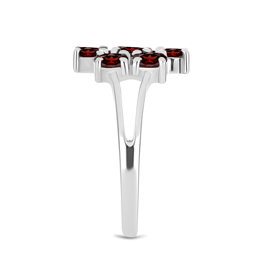 Stříbrný Prsten s Bartonským Granátem 4 