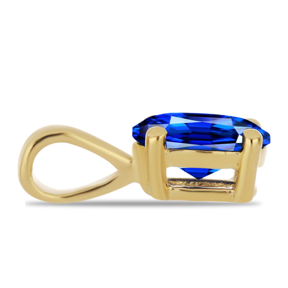 Pozlacená Stříbrná Sada s Umělým Rubínem a Umělým Smaragdem ( Přívěsek )