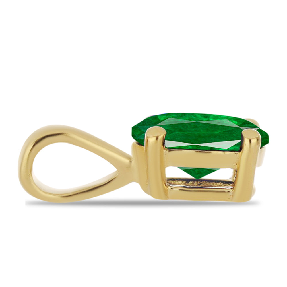 Pozlacená Stříbrná Sada s Umělým Rubínem a Umělým Smaragdem ( Přívěsek )