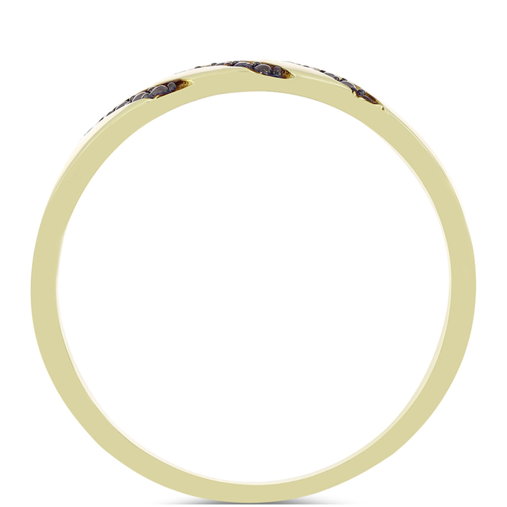 Pozlacené Stříbro 925/1000 - Prsten se Zeleným Diamantem - Karátové číslo: 0.02. přibližná hmotnost: 2.97 gramů