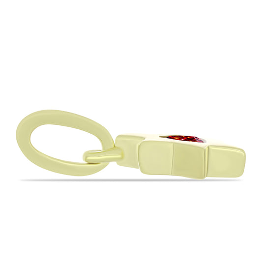 Pozlacený Stříbrný Přívěsek s Majestátním červeným moissanitem