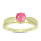 Pozlacené Stříbro 925/1000 - Prsten s Růžovým Etiopským Opálem z Lega Dembi - Karátové číslo: 0.49. přibližná hmotnost: 2.97 gramů