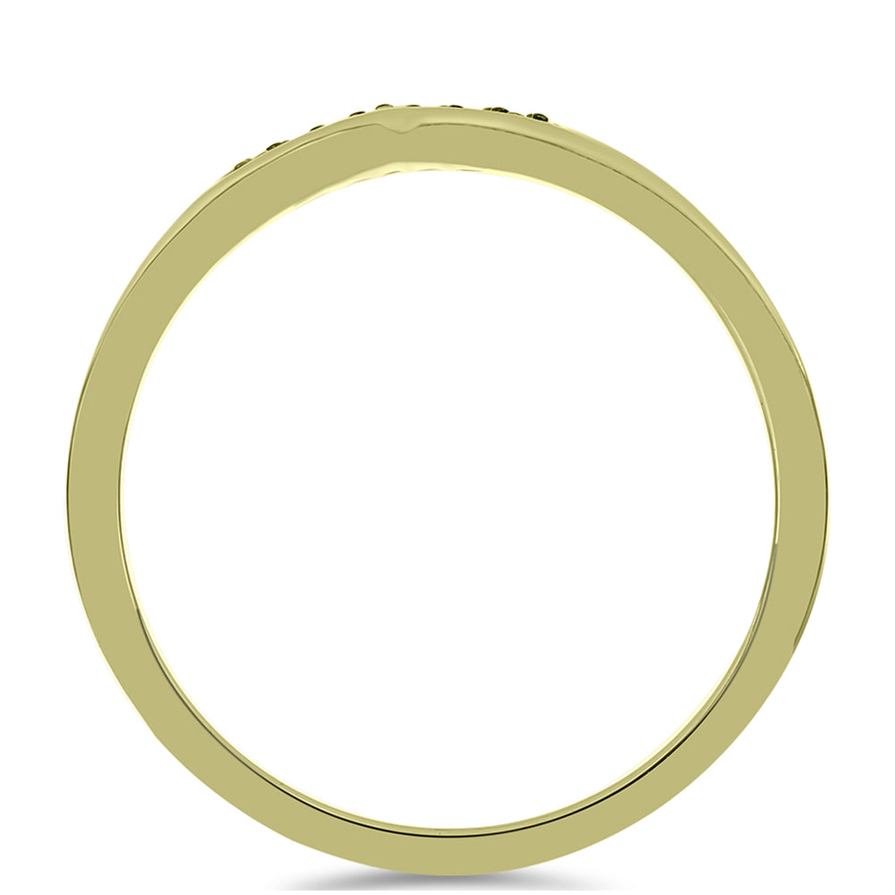 Pozlacené Stříbro 925/1000 - Prsten se Zeleným Diamantem - Karátové číslo: 0.04. přibližná hmotnost: 2 gramů 2 