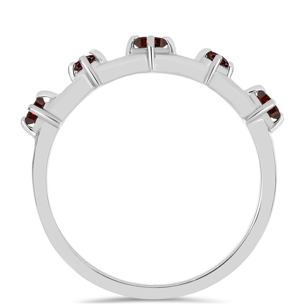 Stříbro 925/1000 - Prsten s Bartonským Granátem - Karátové číslo: 0.28. přibližná hmotnost: 1.69 gramů 2 