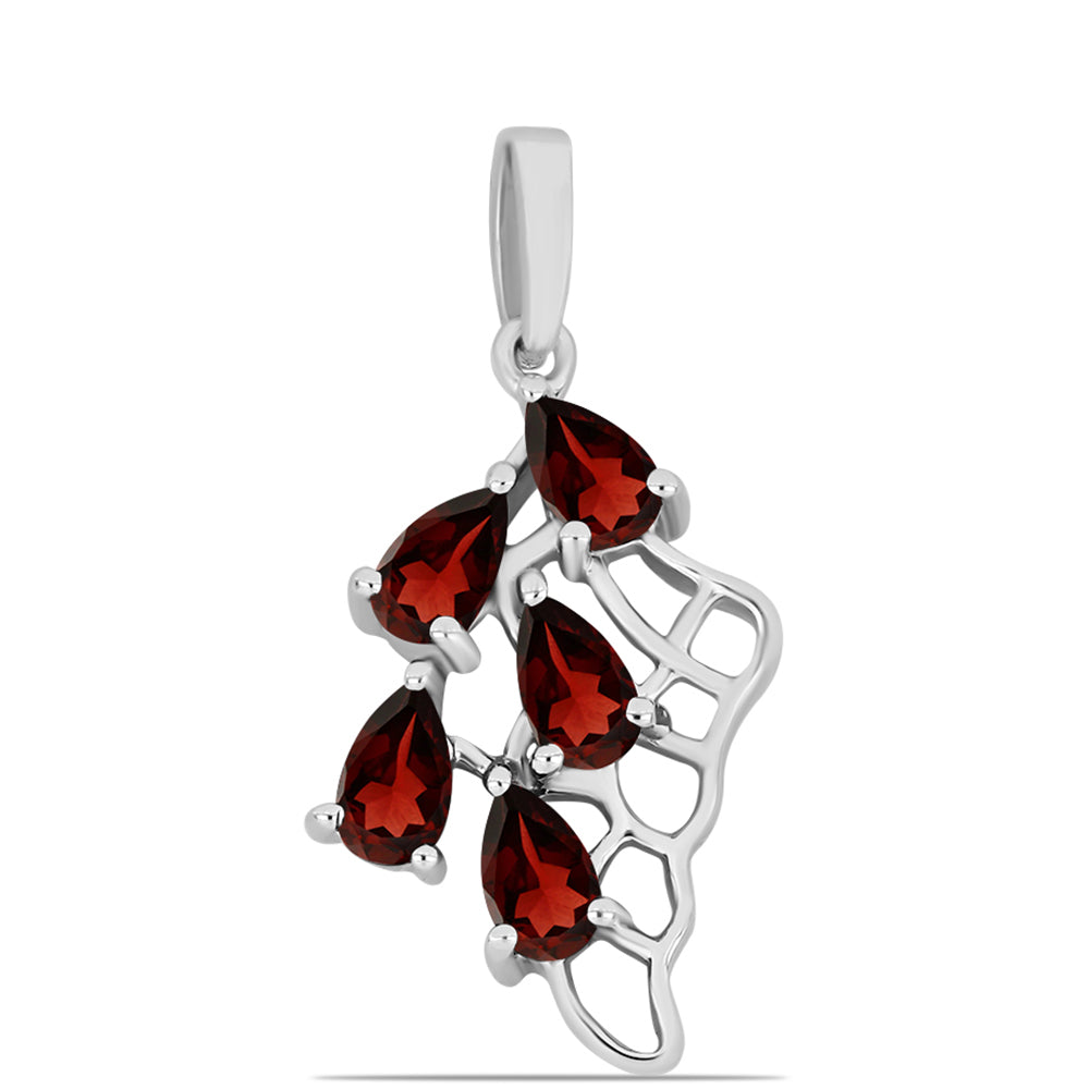 Stříbro 925/1000 - Přívěsek s Bartonským Granátem - Karátové číslo: 1.43. přibližná hmotnost: 1.8 gramů 1 