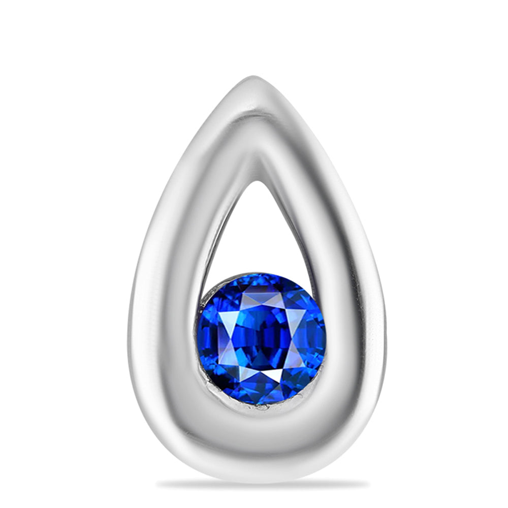 Stříbro 925/1000 - Přívěsek s Australským Modrým Safírem - Karátové číslo: 0.73. přibližná hmotnost: 1.58 gramů