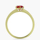 Pozlacený Stříbrný Prsten s Majestátním červeným moissanitem