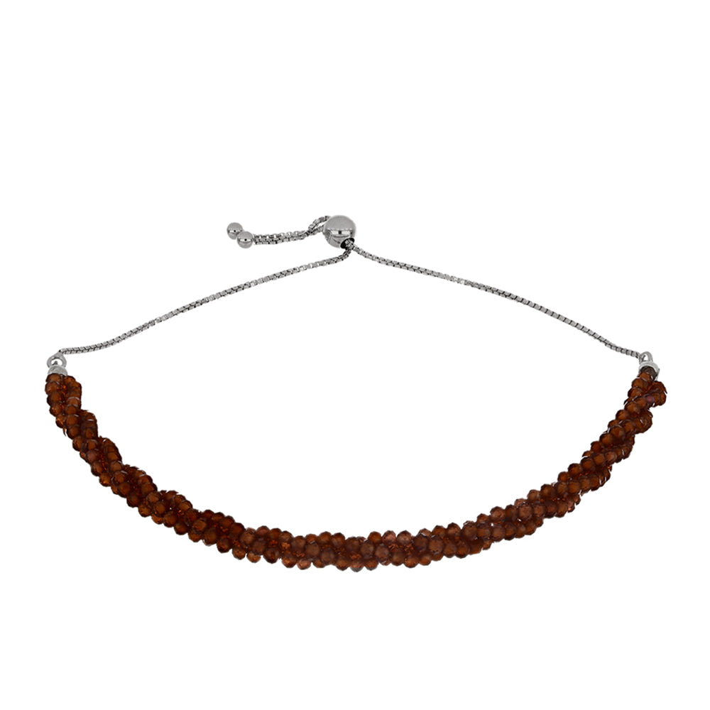 Stříbro 925/1000 - Náramek s Bartonským Granátem - Karátové číslo: 28.71. přibližná hmotnost: 7.29 gramů 1 