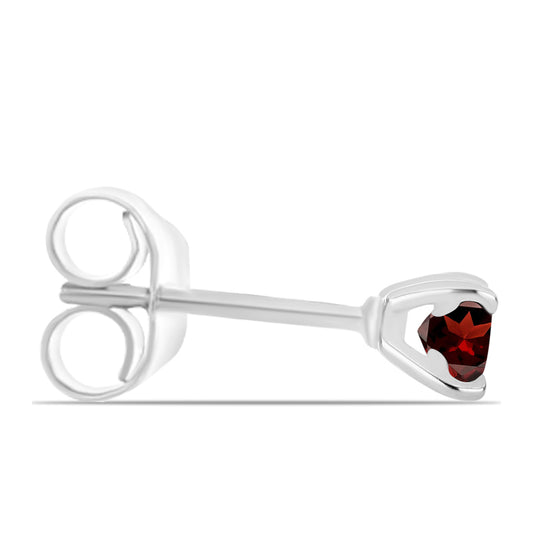 Stříbrné Náušnice s Bartonským Granátem