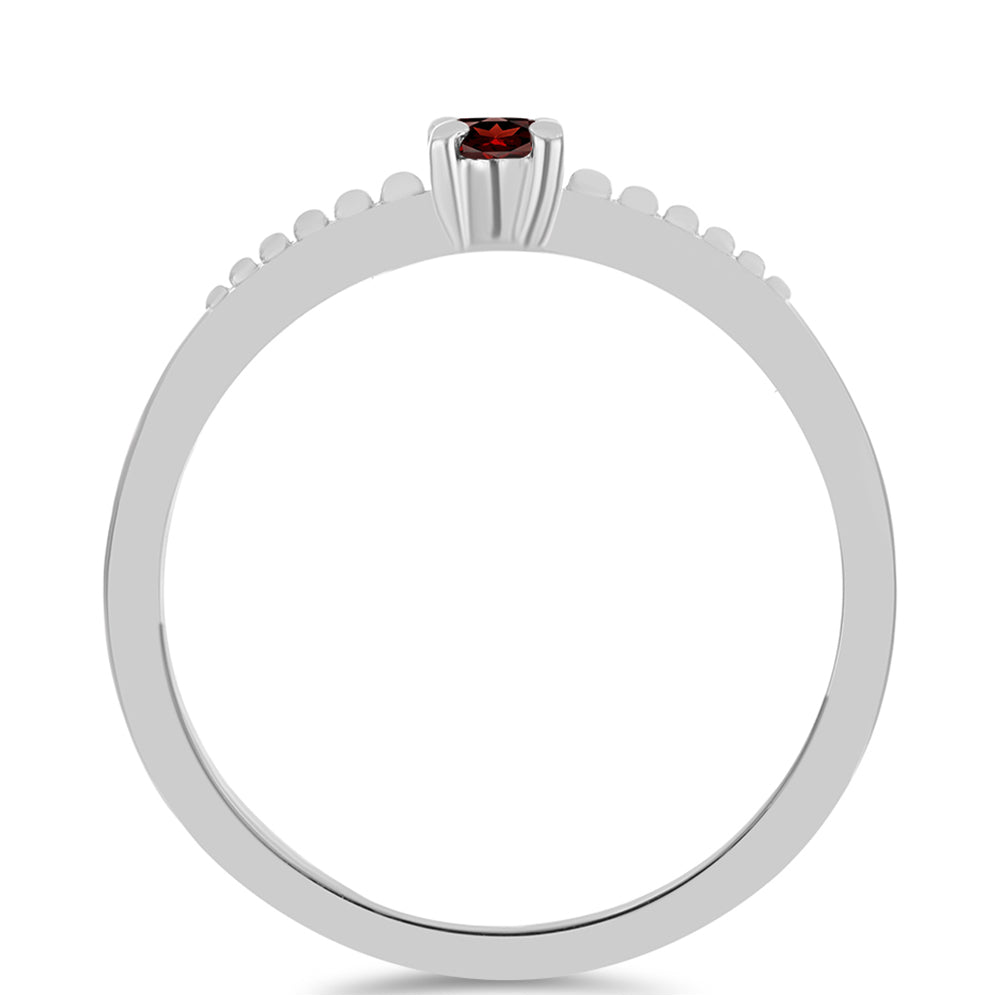 Stříbro 925/1000 - Prsten s Bartonským Granátem - Karátové číslo: 0.15. přibližná hmotnost: 1.57 gramů 2 