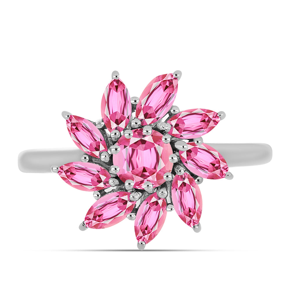 Stříbro 925/1000 - Prsten s Růžovým Turmalínem z Pelmadulla - Karátové číslo: 1.73. přibližná hmotnost: 3.49 gramů 1 