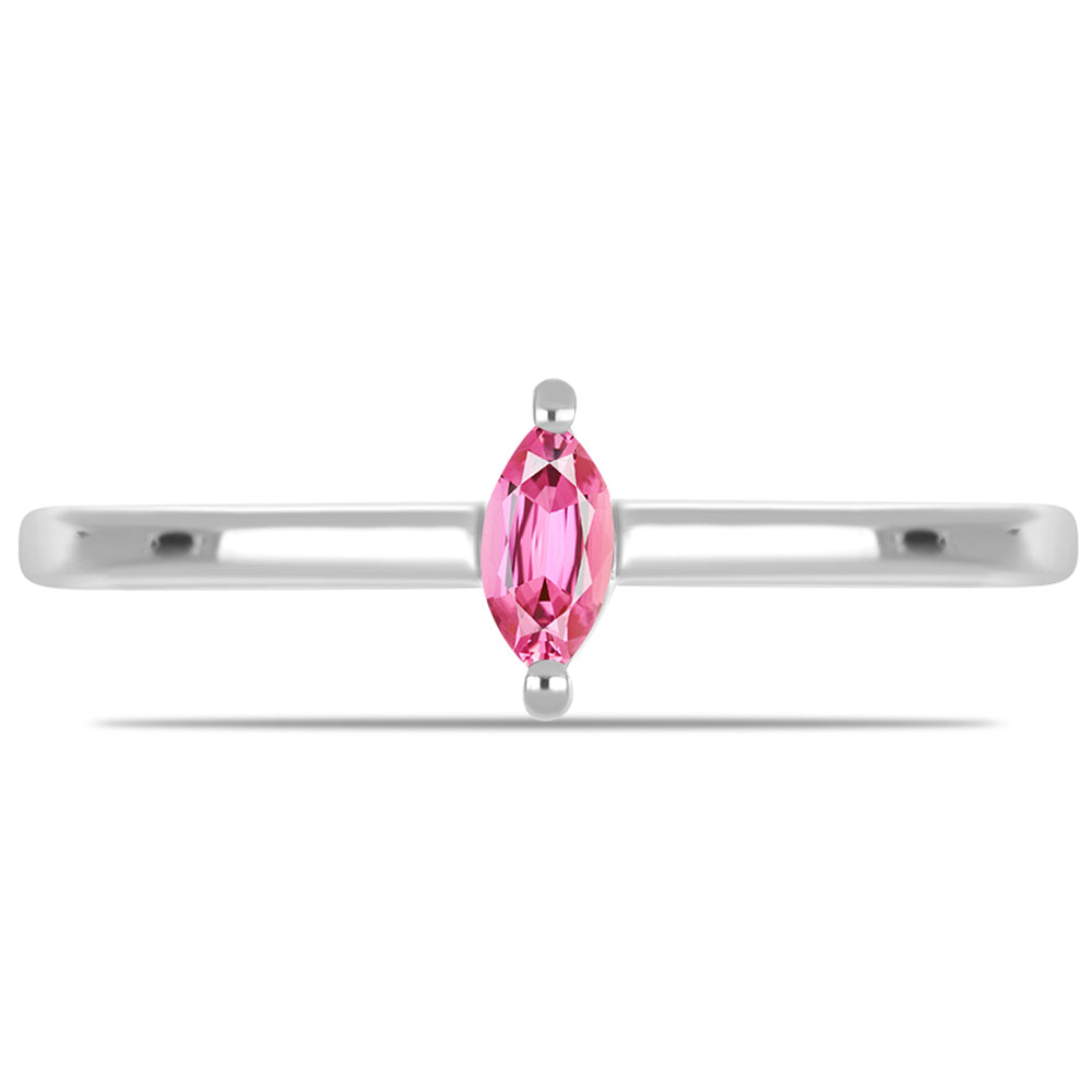 Stříbro 925/1000 - Prsten s Růžovým Turmalínem z Pelmadulla - Karátové číslo: 0.13. přibližná hmotnost: 1.4 gramů 1 