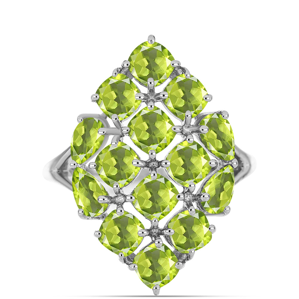 Stříbrný Prsten s Čchang-pajským Peridotem