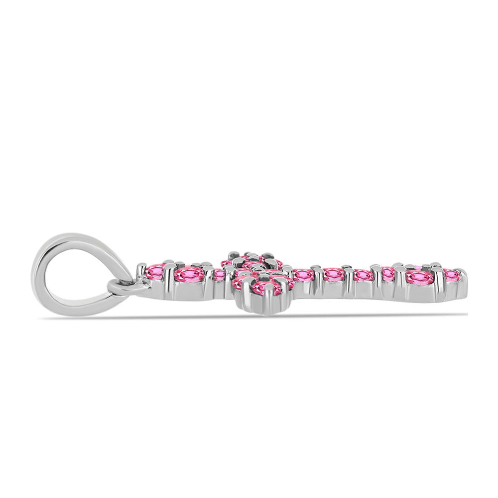 Stříbro 925/1000 - Přívěsek s Růžovým Turmalínem z Pelmadulla - Karátové číslo: 0.83. přibližná hmotnost: 1.67 gramů 2 