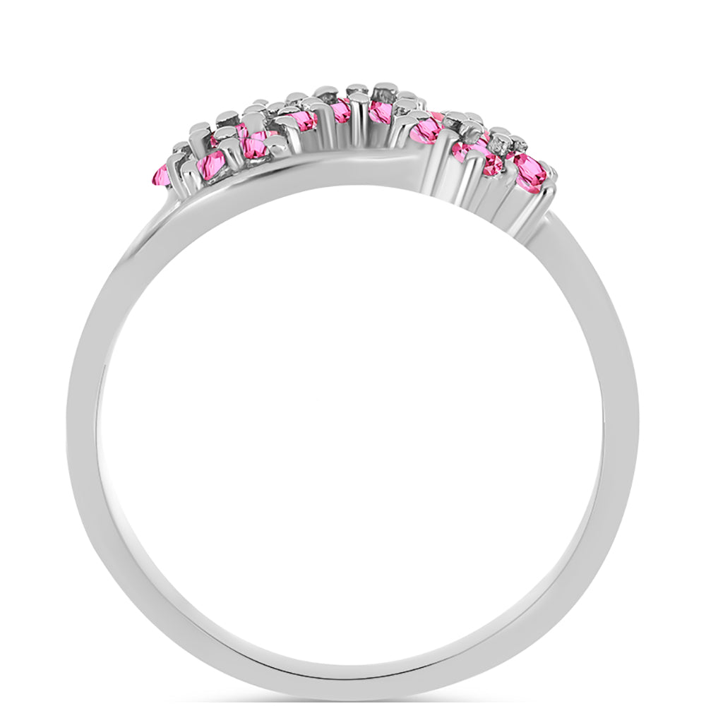 Stříbro 925/1000 - Prsten s Růžovým Turmalínem z Pelmadulla - Karátové číslo: 0.73. přibližná hmotnost: 3.04 gramů