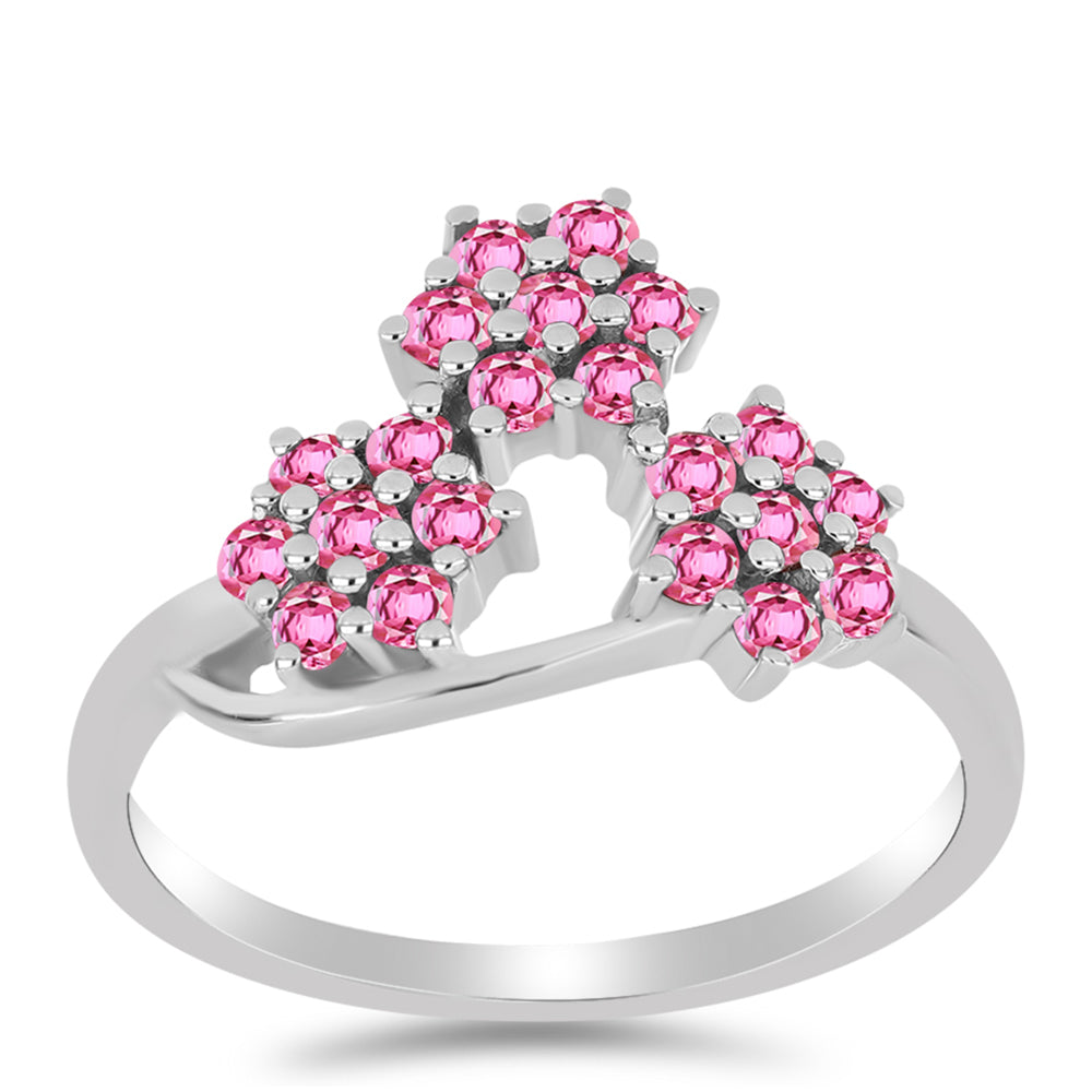 Stříbro 925/1000 - Prsten s Růžovým Turmalínem z Pelmadulla - Karátové číslo: 0.73. přibližná hmotnost: 3.04 gramů